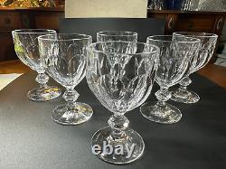 Original Boxed Set of 6 VILLEROY &BOCH Bernadotte Crystal 5.5'' Claret WineGlass