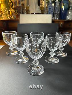 Original Boxed Set of 6 VILLEROY &BOCH Bernadotte Crystal 5.5'' Claret WineGlass