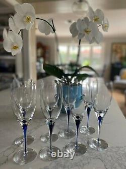 Orrefors Intermezzo Blue Wine Glasses 8 (8oz) avail. (I have 3 Orrefors listings)