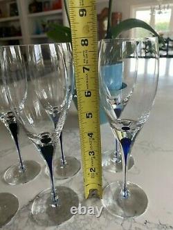 Orrefors Intermezzo Blue Wine Glasses 8 (8oz) avail. (I have 3 Orrefors listings)