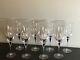 Orrefors Intermezzo Cobalt Blue Goblet/Wine Glasses- set of 8, excellent cond