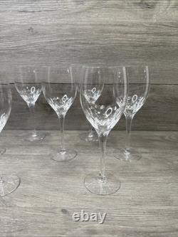 Orrefors Prelude Clear Crystal 7 3/8 Claret Wine Glasses Set Of 10 Sweden