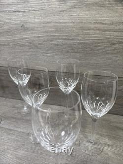 Orrefors Prelude Clear Crystal 7 3/8 Claret Wine Glasses Set Of 10 Sweden
