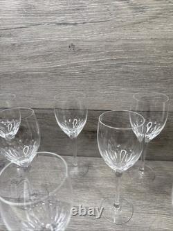 Orrefors Prelude Clear Crystal 7 3/8 Claret Wine Glasses Set Of 10 Sweden