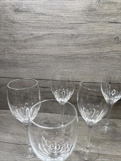 Orrefors Prelude Clear Crystal 7 3/8 Claret Wine Glasses Set Of 10 Sweden