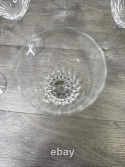 Orrefors Prelude Clear Crystal 7 3/8 Claret Wine Glasses Set Of 10 Sweden