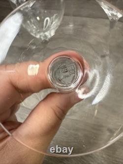 Orrefors Prelude Clear Crystal 7 3/8 Claret Wine Glasses Set Of 10 Sweden