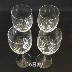 Orrefors Prelude Clear Crystal Claret Wine Glass Goblets 8 1/4 2nd Set of 4