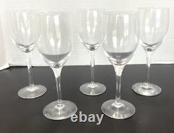 Orrefors Sweden ILLUSION Crystal Claret Wine Glasses Set of 5