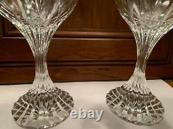 PAIR Baccarat Massena 7 Wine Glasses MINT Condition witho Boxes Never Used