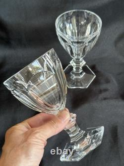 Pair (2) Baccarat Crystal Harcourt Versailles 5 3/8 Claret Wine Glasses MINT