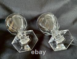 Pair (2) Baccarat Crystal Harcourt Versailles 5 3/8 Claret Wine Glasses MINT