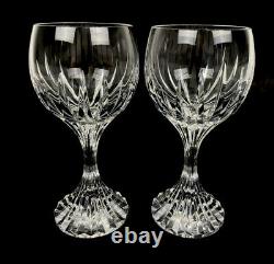 Pair (2) Baccarat Massena Wine Glasses 6 3/8. Never Used, Perfect Condition