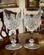 Pair (2) Large Baccarat Crystal Colbert Tall Water Goblets France 7.25