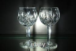 Pair (2) Waterford Lismore Oversize (Balloon) Wine Stems Made In Ireland