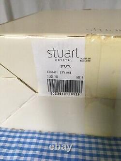 Pair Of Boxed Jasper Conran At Stuart Crystal STRATA Large Wine Goblets 10