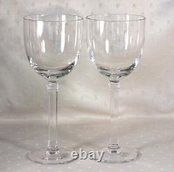 Pair Of Tiffany Crystal Hampton 7 7/8 Wine Glasses