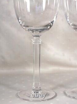 Pair Of Tiffany Crystal Hampton 7 7/8 Wine Glasses