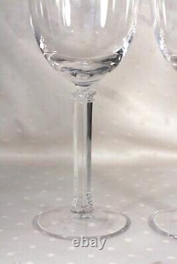 Pair Of Tiffany Crystal Hampton 7 7/8 Wine Glasses