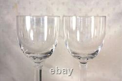 Pair Of Tiffany Crystal Hampton 7 7/8 Wine Glasses