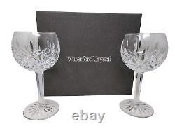 Pair Of Waterford Crystal Lismore Balloon Wine Glasses Original Packaging