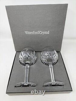 Pair Of Waterford Crystal Lismore Balloon Wine Glasses Original Packaging