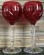 Pair Of Waterford Crystal Lismore Crimson Hock Wine Glasses, Made In Poland