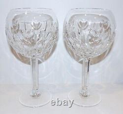 Pair Of Waterford Crystal Millennium Love Heart Oversized Balloon Wine Glasses