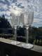 Pair VTG Ralph Lauren Crystal Goblet Herringbone Water Wine Glasses 9.25