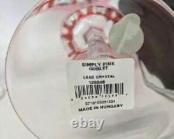 Pair WATERFORD Crystal Simply Pink 8 ¼ Water Goblets New in Box