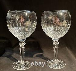 Pair Waterford Crystal Colleen Encore Wine Glass Large 8 3/4 wine EXC