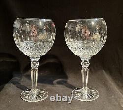 Pair Waterford Crystal Colleen Encore Wine Glass Large 8 3/4 wine EXC