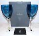 Pair Waterford Crystal Eclipse 146256 Turquoise 9 1/2 Red Wine Goblets In Box