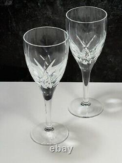 Pair Waterford Crystal John Rocha Signature Wine Glasses 8.25