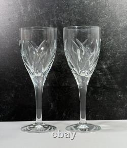 Pair Waterford Crystal John Rocha Signature Wine Glasses 8.25