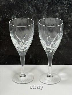 Pair Waterford Crystal John Rocha Signature Wine Glasses 8.25