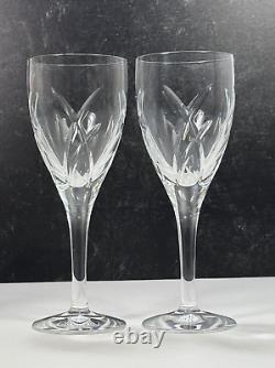 Pair Waterford Crystal John Rocha Signature Wine Glasses 8.25