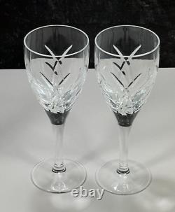 Pair Waterford Crystal John Rocha Signature Wine Glasses 8.25