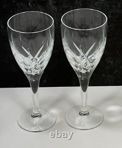 Pair Waterford Crystal John Rocha Signature Wine Glasses 8.25