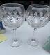 Pair Waterford Crystal Millennium Toasting Goblets HEALTH Balloon Wine Glasses