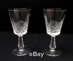Pair Waterford Ireland Cut Crystal Kenmare 6 Wine Glasses Goblets Retired