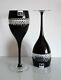 Pair Waterford John Rocha Black Cased Red Wine Goblets, New Without Box, Signed