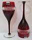 Pair Waterford John Rocha Red Cased Red Wine Goblets, New Without Box, Signed
