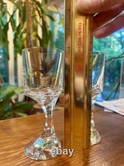 Pair of 2 Baccarat France Crystal White Wine Narcisse Glasses