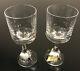 Pair of (2) Baccarat France Narcisse Crystal Wine Glasses Mint