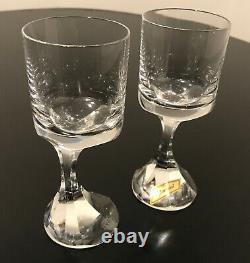 Pair of (2) Baccarat France Narcisse Crystal Wine Glasses Mint
