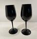 Pair of Black Crystal Riedel Blind Tasting Wine Glasses