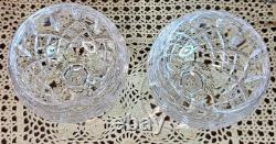 Pair of Heavy Waterford Crystal Lismore Pattern Balloon Wine Glasses 7 5/8