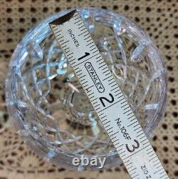 Pair of Heavy Waterford Crystal Lismore Pattern Balloon Wine Glasses 7 5/8