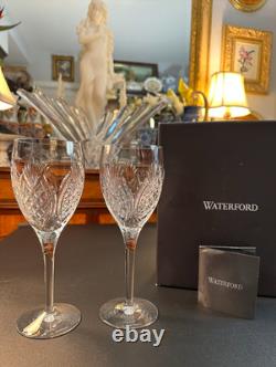 Pair of NIB WATERFORD CRYSTAL Hospitality Collection 9.5H Wine Glasses /Goblets